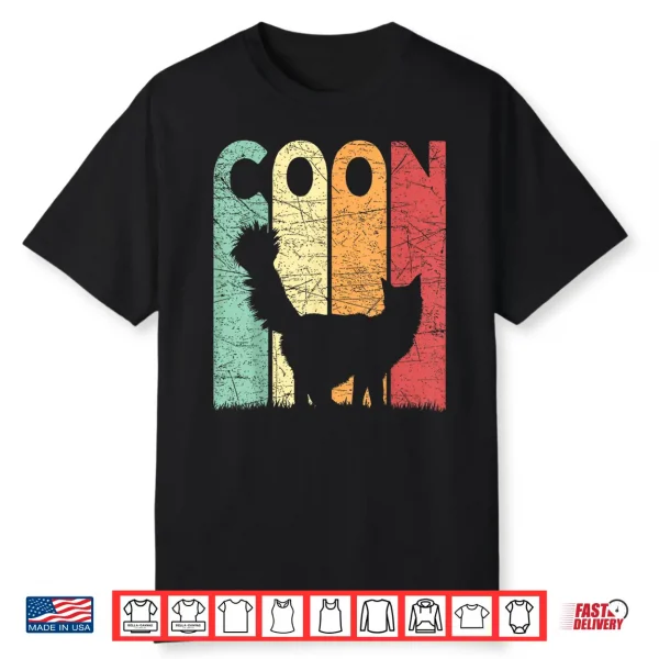 Maine Coon Cat Vintage Cat Lover Retro Shirt