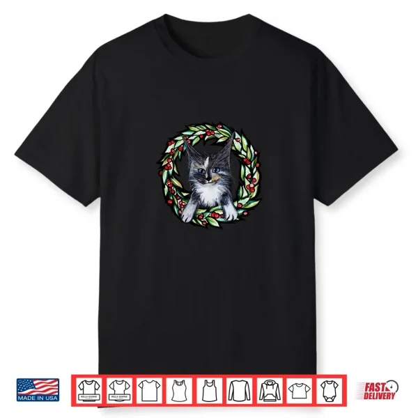 Maine Coon Dilute Calico Cat Christmas Shirt
