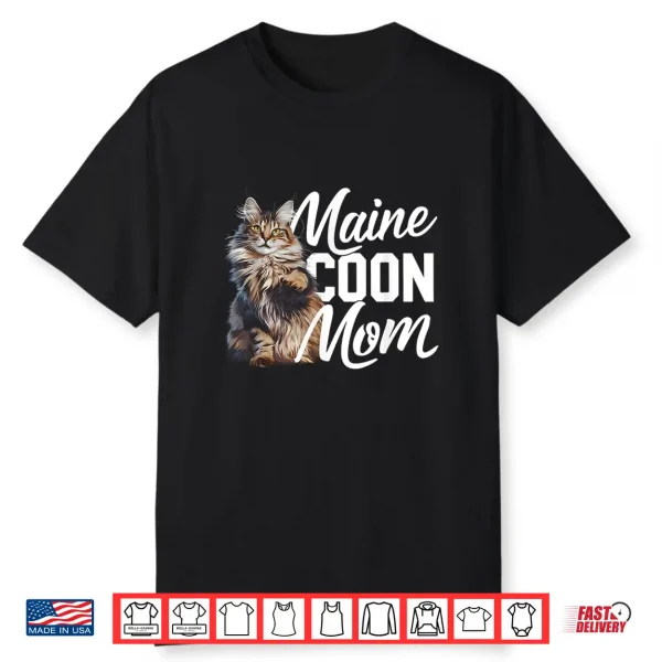 Maine Coon Mom Professional Minimalist Modern Graphic Identity Shirt