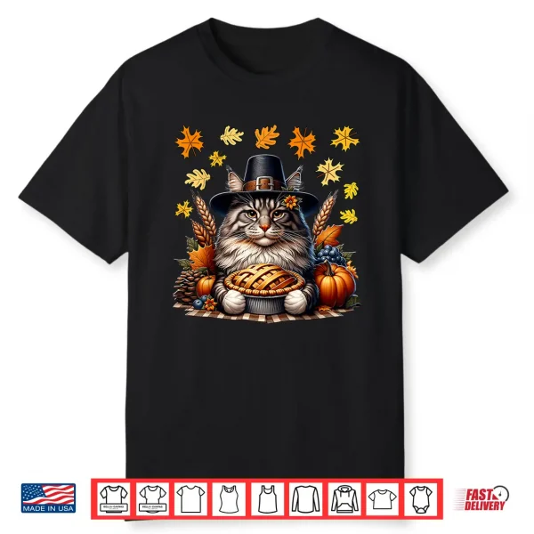 Maine Coon Thanksgiving Maine Coon Cat Thanksgiving Shirt
