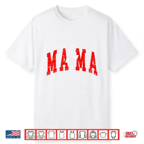 Mama Lightning Funny Checkered Mom Women Mother’S Day Shirt
