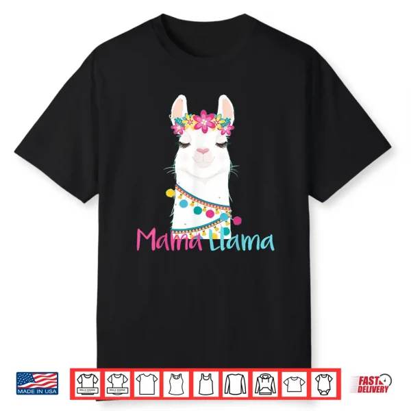 Mama Llama Funny Mother’S Day Shirt For Women Mom Love Llama Shirt