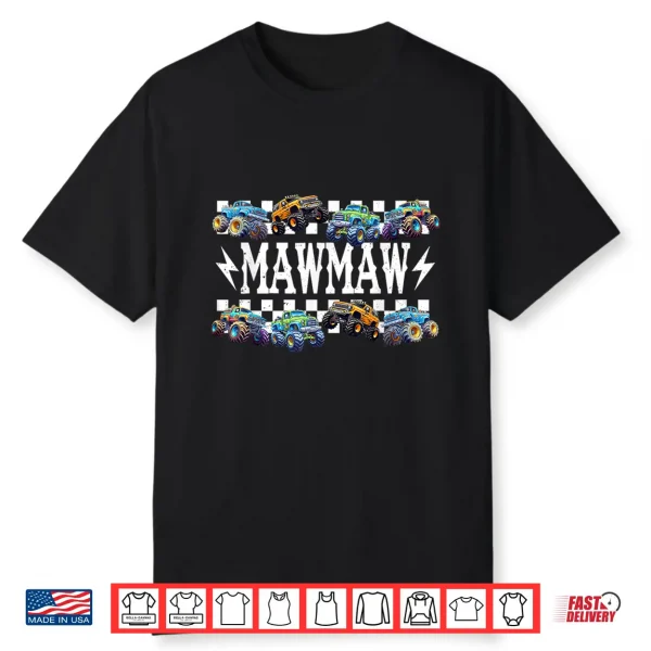 Mawmaw Family Matching Monster Trucks Birthday Shirt