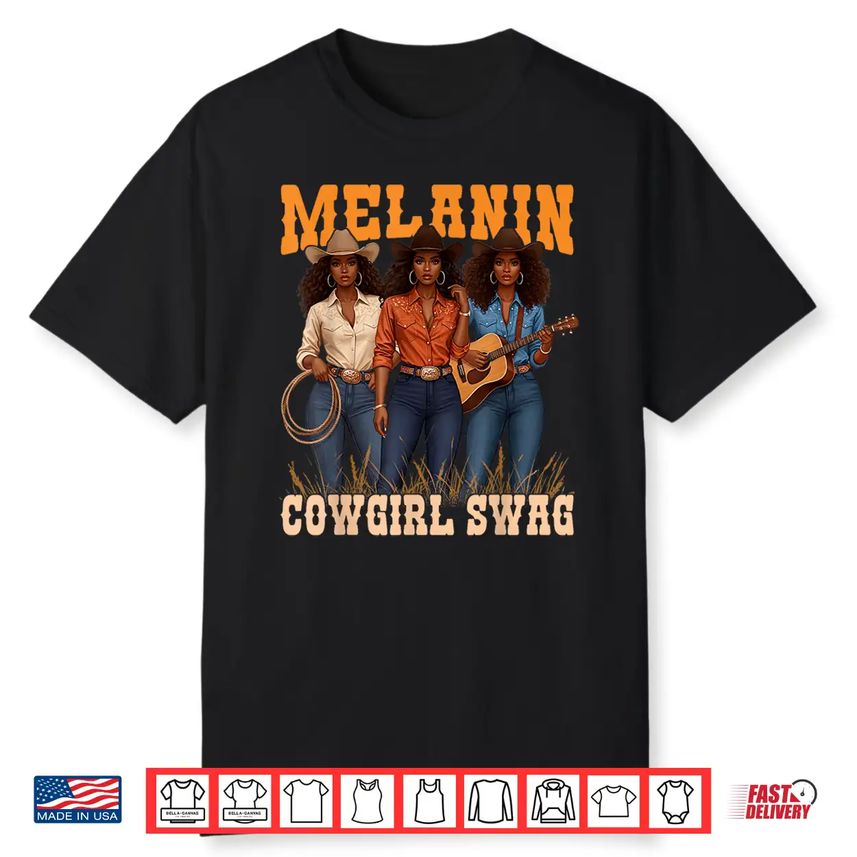 Melanin Cowgirl Swag Black History Africa Melanin Juneteenth Shirt Melanin Cowgirl Swag Black History Africa Melanin Juneteenth Shirt