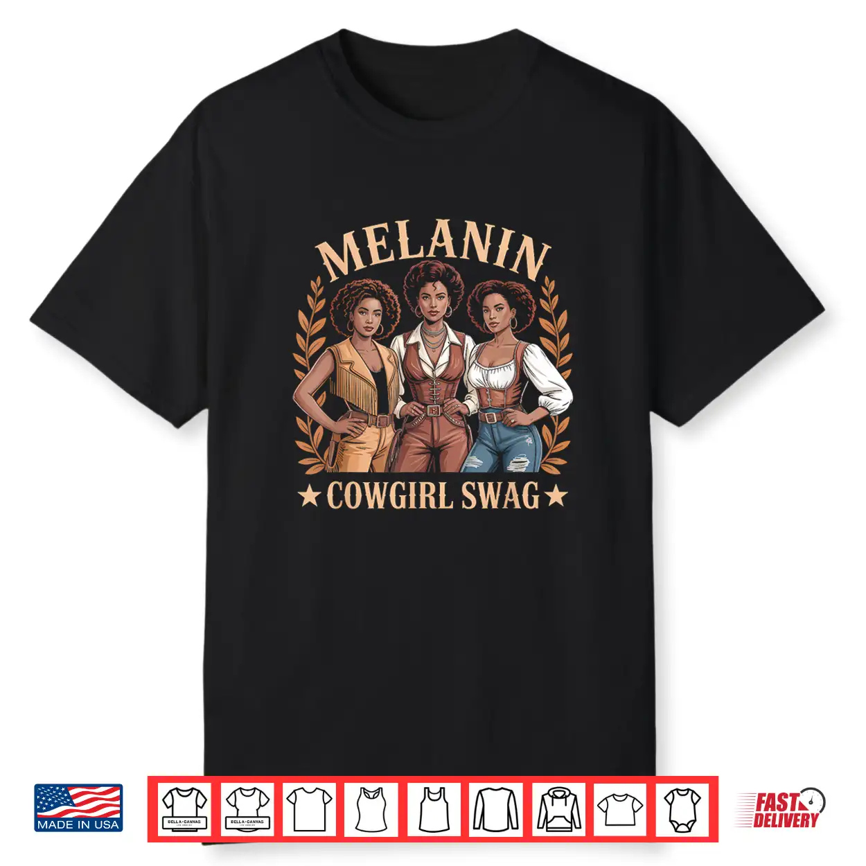 Melanin Cowgirl Swag Shirt Women Juneteenth Trail Ride Shirt Melanin Cowgirl Swag Shirt Women Juneteenth Trail Ride Shirt