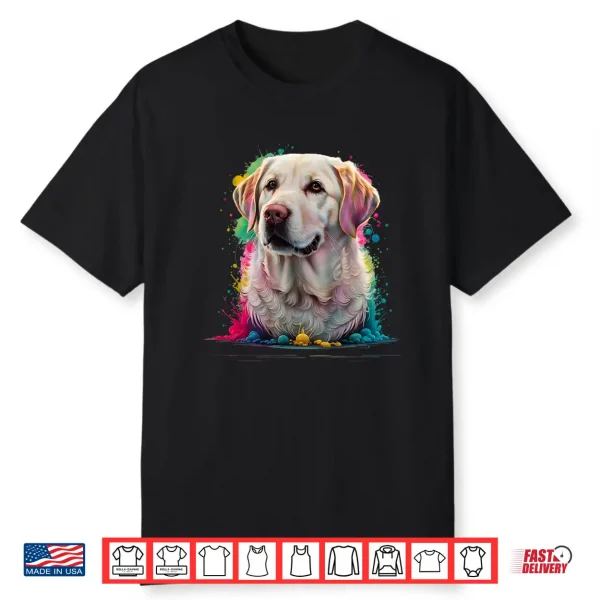 Men Woman Colorful Watercolor Labrador Retriever Shirt