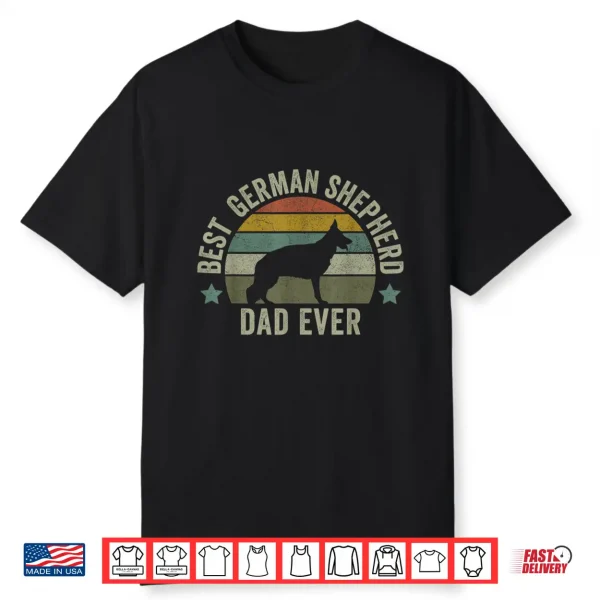 Mens Best German Shepherd Dad Dog Shirt Fathers Day Doggy Shirt