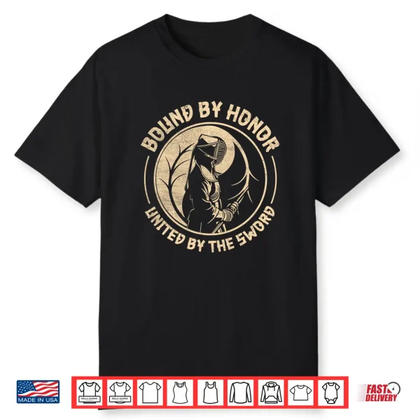 Mens Bound By Honor United By The Sword   Japanese Kendo Fighter Performance Shirt