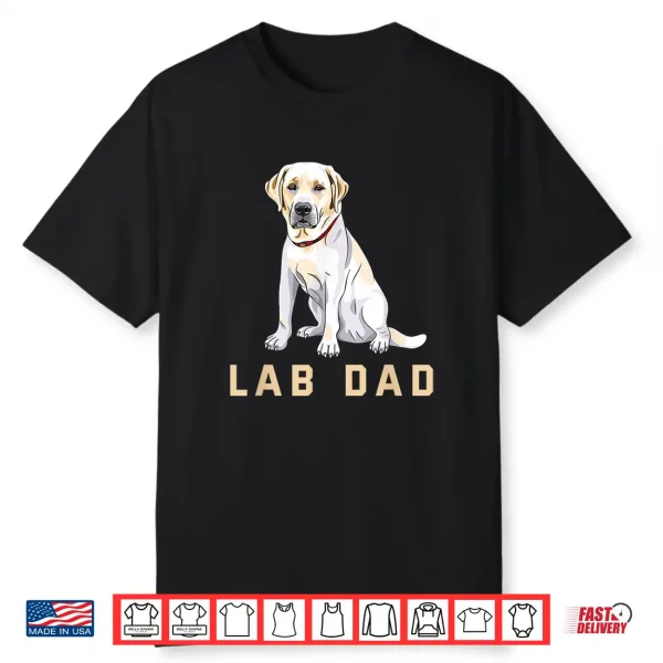 Mens Lab Dad Yellow Labrador Retriever Shirt For Men Shirt