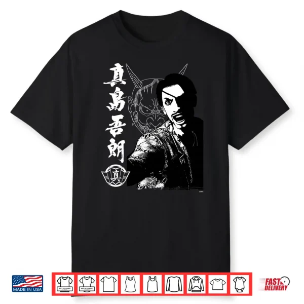 Mens Like A Dragon & Yakuza Goro Majima Tattoo Performance Shirt