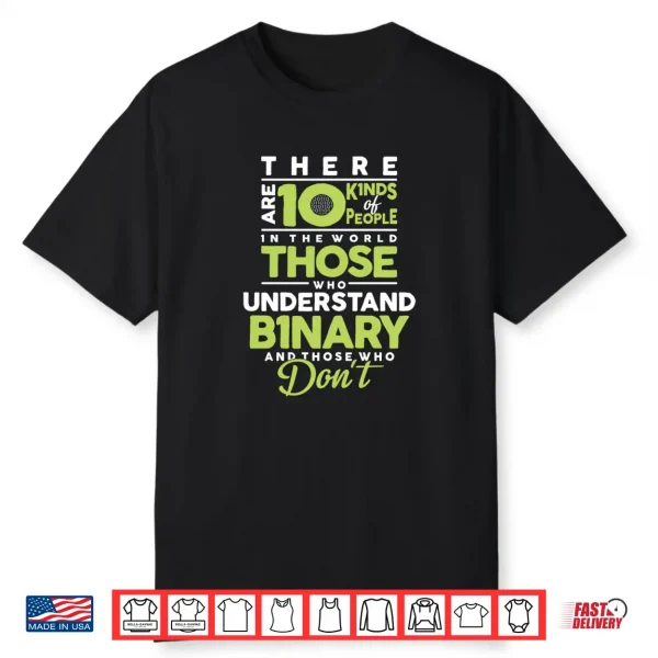 Mens There Are 10 Kinds Of People In The World Computer Science Performance Shirt