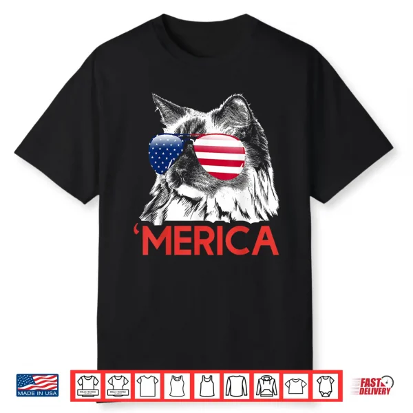 Merica Ragdoll American Flag 4Th Of July Shirt