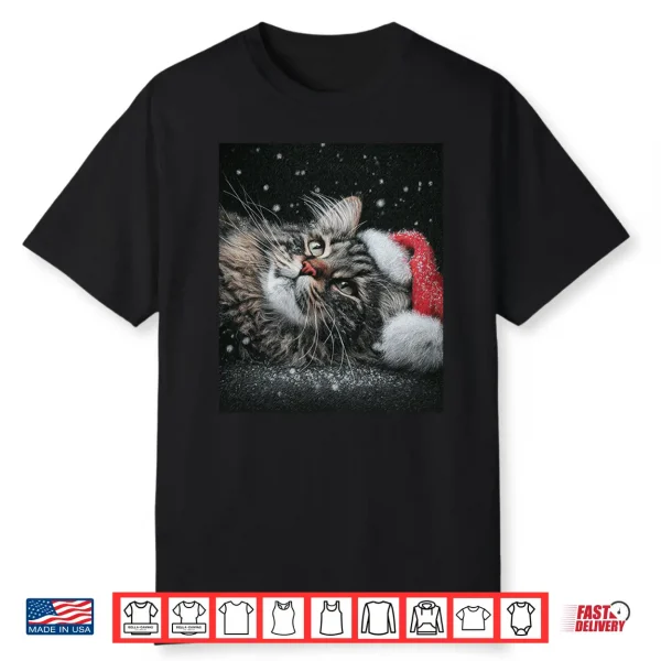 Merry Christmas Maine Coon Cat Shirt