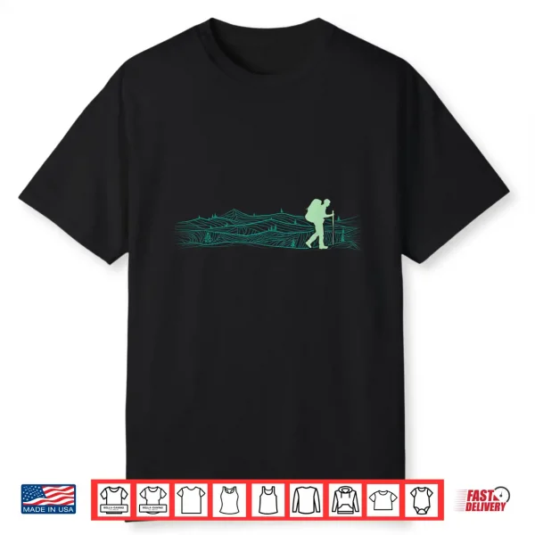 Minimalistic Backpacking Camping Hiking Graphic Shirt
