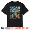 Modern Art Painting Van Gogh Starry Night Golden Retriever Shirt