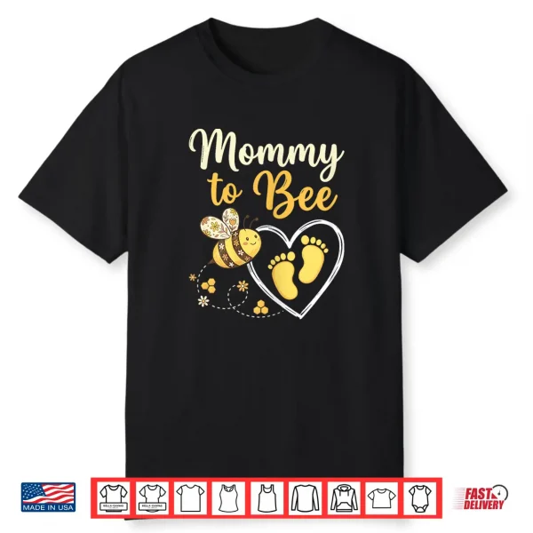 Mommy To Bee Hearts Pregnancy Baby Shirt