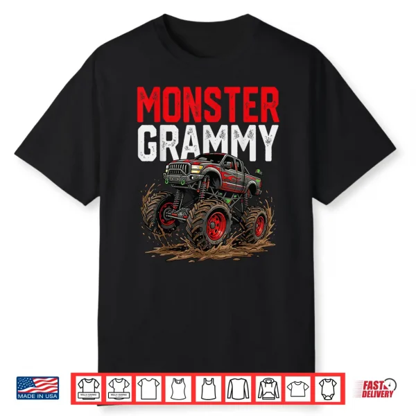 Monster Grammy Monster Truck Mothers Day Family Matching Shirt