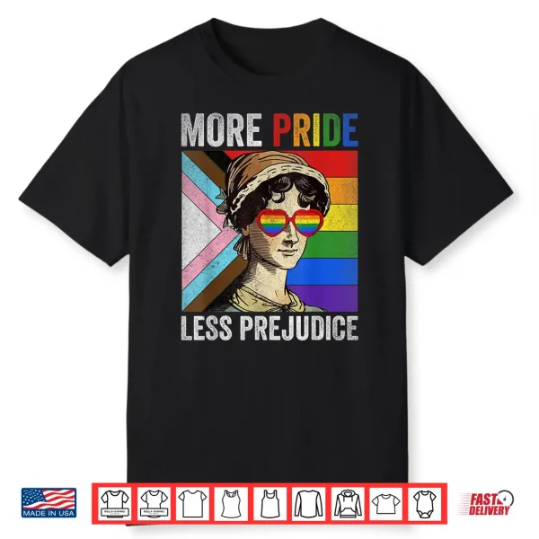 More Pride Less Prejudice Lgbt Gay Pride Month Shirt