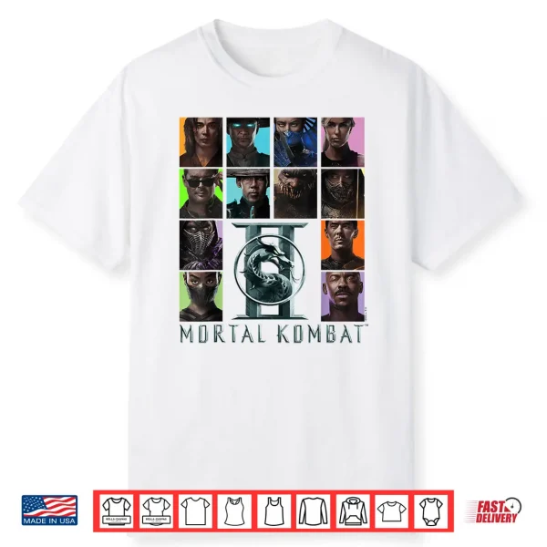 Mortal Kombat 2 Character Squares Shirt