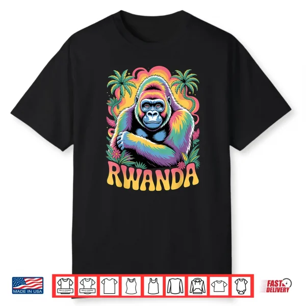 Mountain Gorilla Rwanda Fun Tropical Jungle Design Shirt
