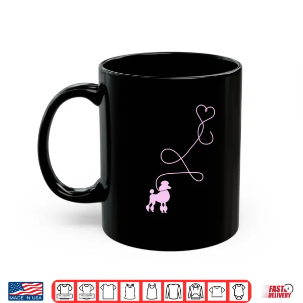 Mug 1950s Sock Hop Costume 50s Theme Dog Pink Poodle Heart Top Shirt
