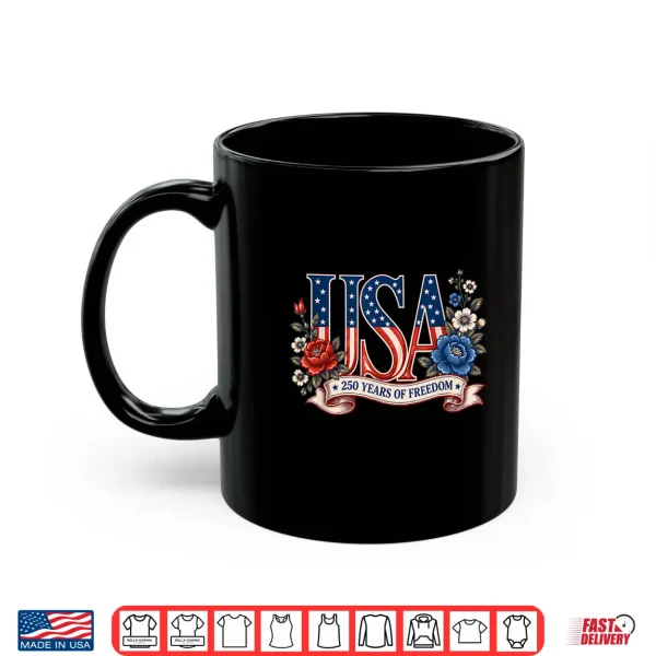 Mug 250th Anniversary USA Shirt Women Patriotic 4th of July Shirt