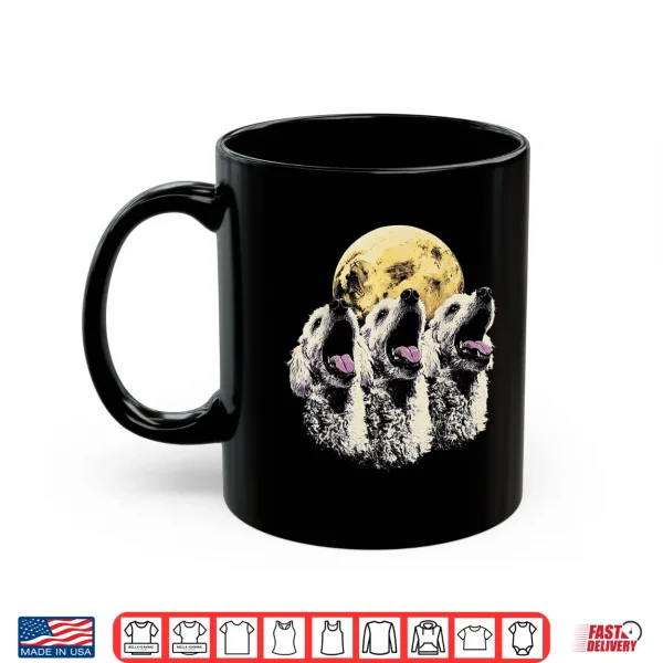 Mug 3 Headed Dog Howling At Moon Poodle Cerberus Shirt
