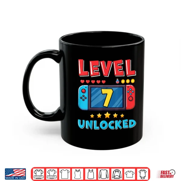 Mug 7 Year Old Bday Decorations Son Gamer Boy 7yr 7th Birthday Shirt