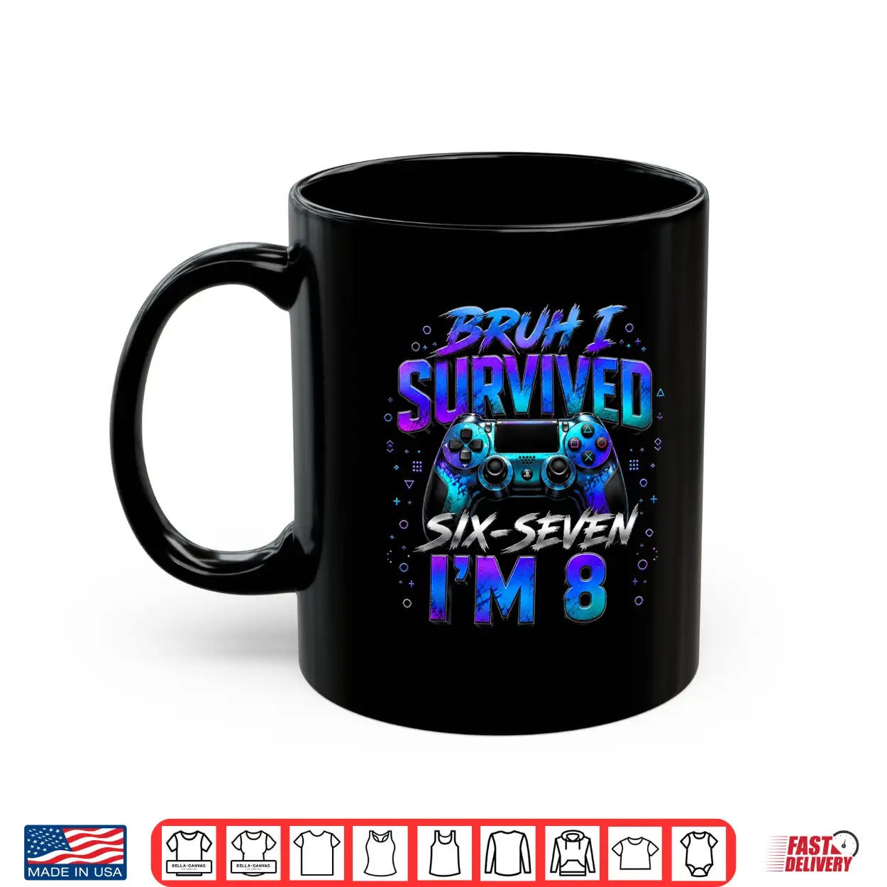 8Th Birthday Boy Gaming I Survived Six Seven I’M 8 Years Old Shirt 8Th Birthday Boy Gaming I Survived Six Seven I’M 8 Years Old Shirt