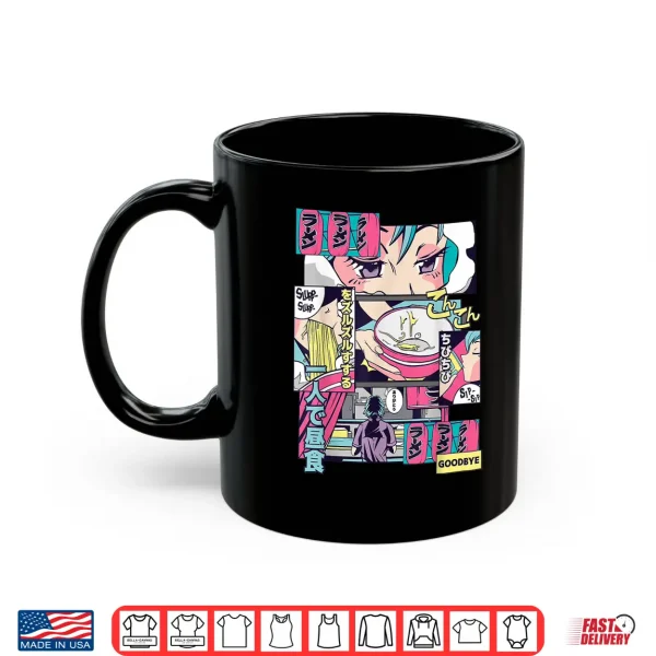 Mug 90s Japanese Vintage Kawaii Ramen Anime Manga Girl Shirt