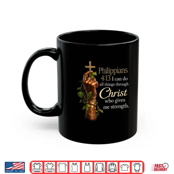 Mug African American Black Women Christian Afro Faith God Shirt