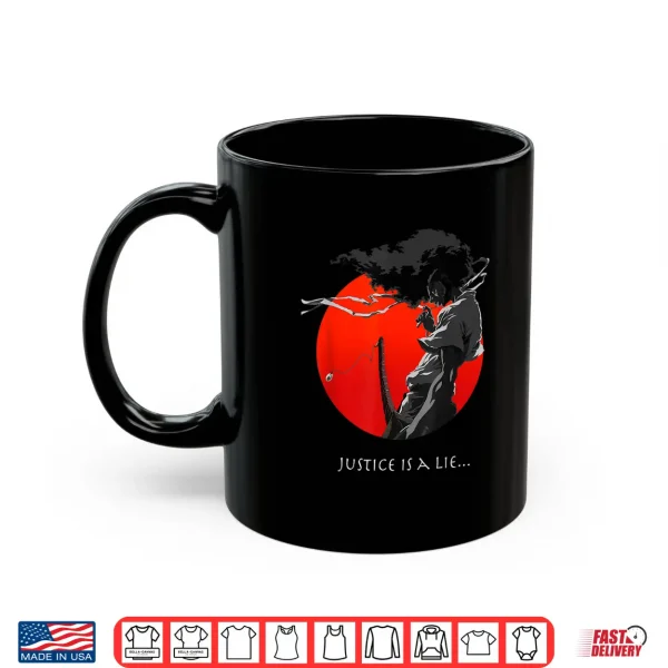 Mug Afro Samurai Anime Japanese Bushido Warrior Streetwear Shirt