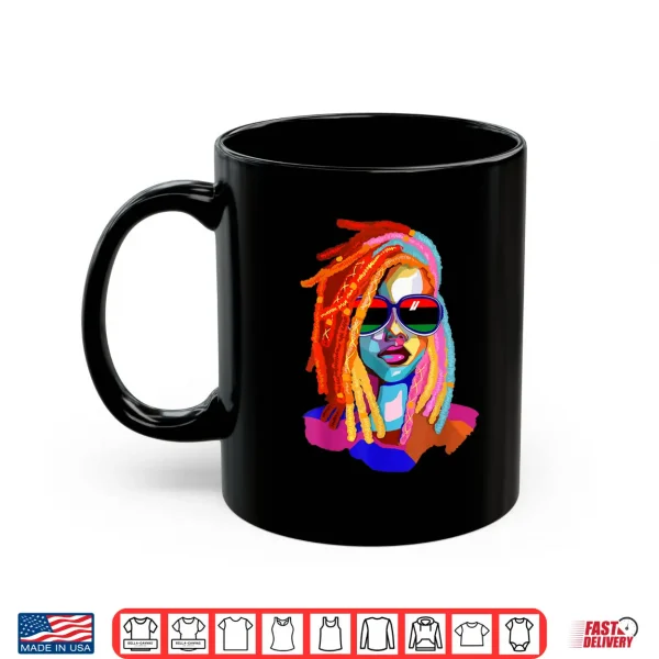 Mug Afro Woman Black Queen Art Black History Juneteenth Shirt