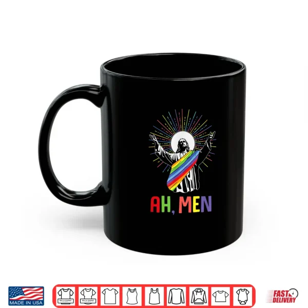 Mug Ah Men Funny LGBTQ Jesus Gay Pride Month Shirt