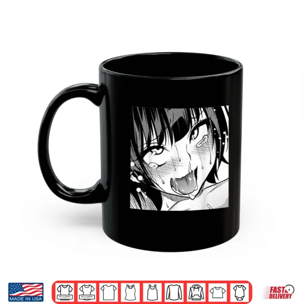 Mug Ahegao Anime Girl With Tongue and Hands Out Weeb Shirt