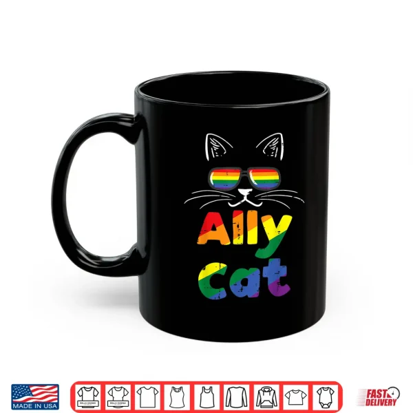 Mug Ally Cat Pride Month Straight Ally Gay LGBTQ LGBT Women Shirt