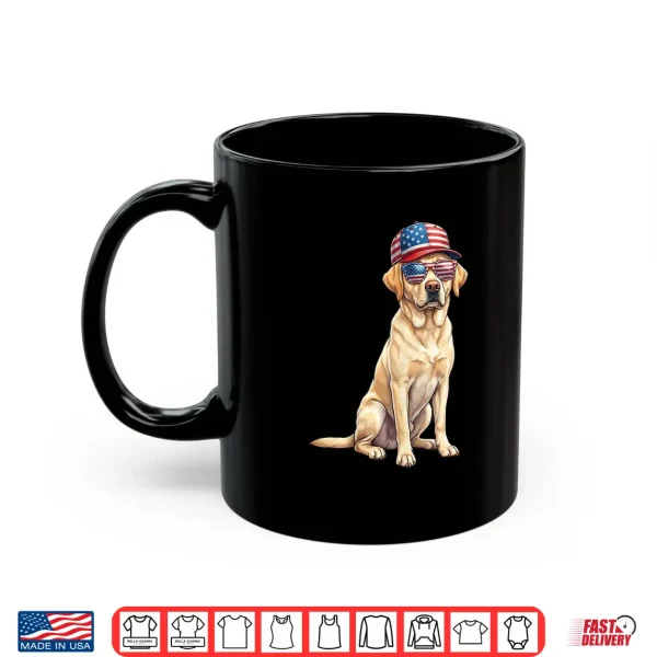 Mug American Flag Labrador Retriever Dog Yellow Lab Patriotic Shirt