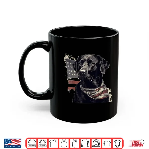 Mug American USA Flag Lab Owner Black Labrador Retriever Shirt