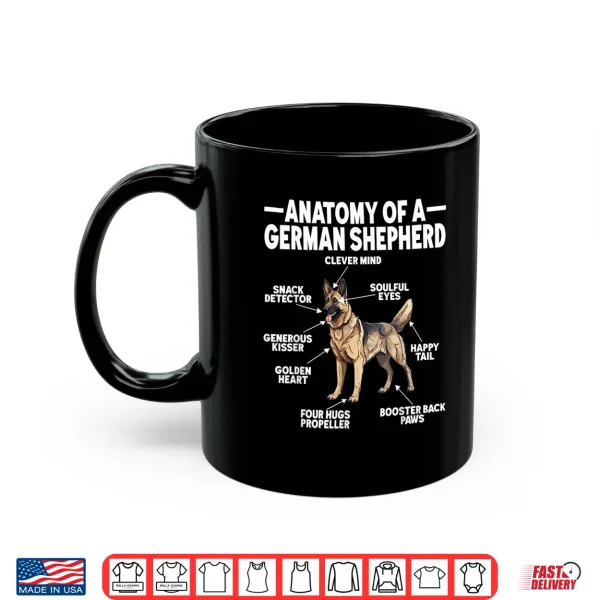 Mug Anatomy German Shepherd Dog Lovers German Shepherd Dog Shirt