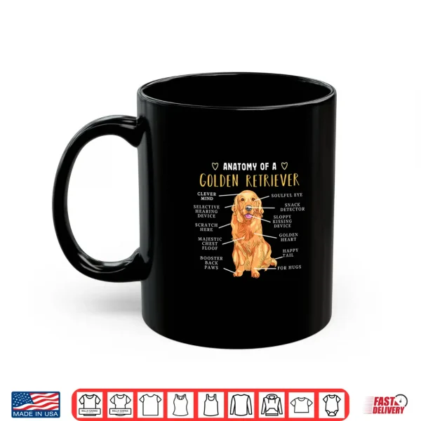 Mug Anatomy Golden Retriever Dog Lovers For Men Women Shirt