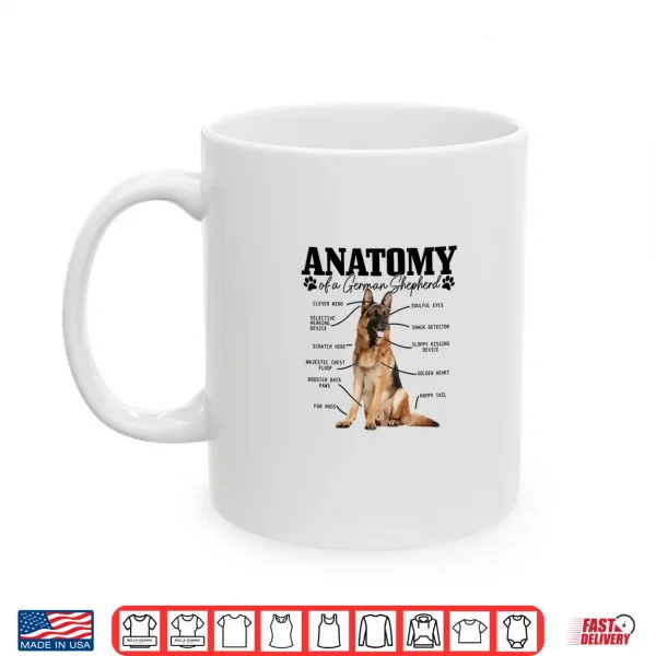 Mug Anatomy Of A German Shepherd Dog Mom Dad Shirt