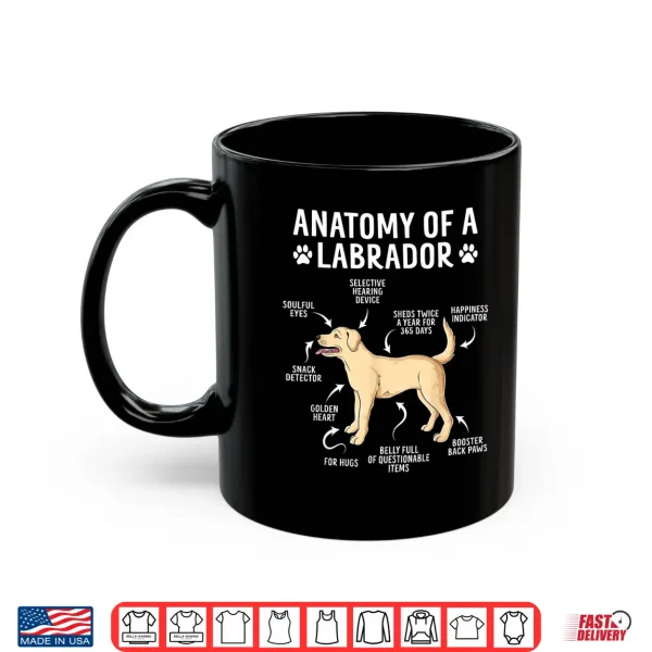 Mug Anatomy Of A Labrador Retriever Funny Lab Dog Lover Shirt