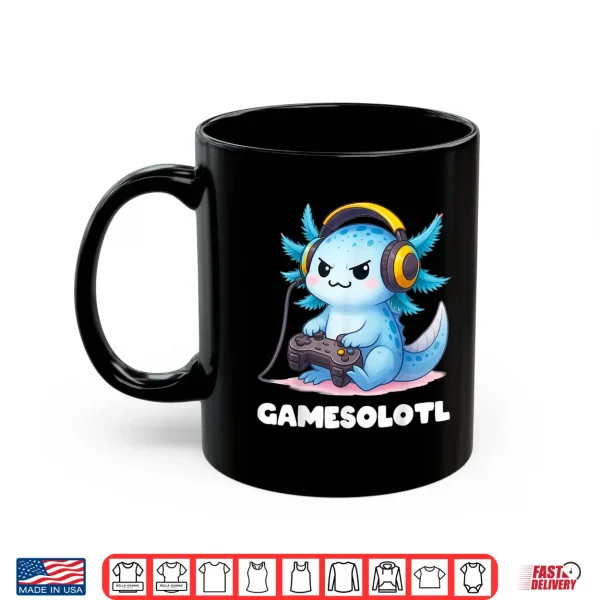 Mug Anime Gamesolotl Axolotl Boys 10 12 Kid Gamer Gaming Clothes Shirt