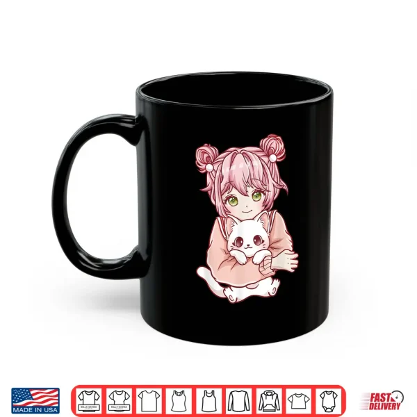 Mug Anime Girl Cat Cats Kawaii Shirt 2