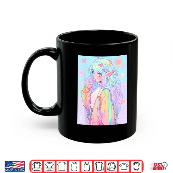 Mug Anime Girl Pastel Kawaii Waifu Elves Girl Shirt