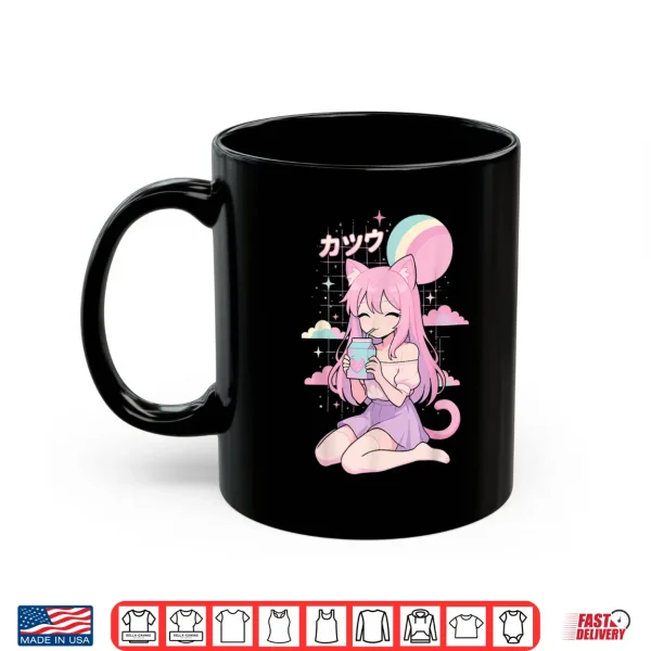 Mug Anime Girl Strawberry Milk Kawaii Aesthetic Manga Shirt