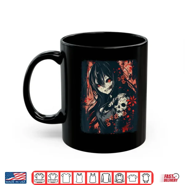 Mug Anime Horror Girl Aesthetic Japanese Creepy Kawaii Goth Shirt