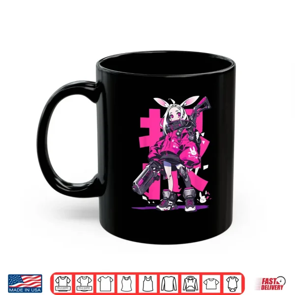 Mug Anime Manga Cyberpunk Aesthetic Techwear Harajuku Bunny Girl Shirt
