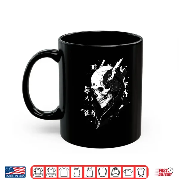 Mug Anime Manga Skull Cyberpunk Aesthetic Techwear Harajuku Shirt