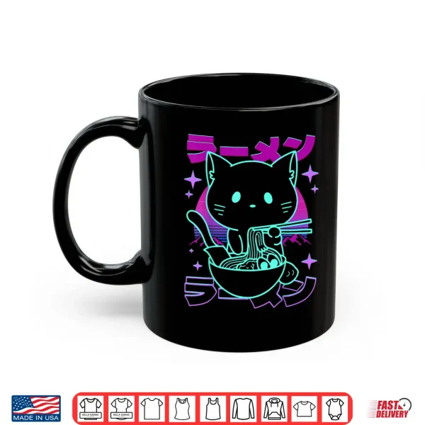 Mug Anime Ramen Cat Retro Japanese Noodles Aesthetic Kawaii cat Shirt